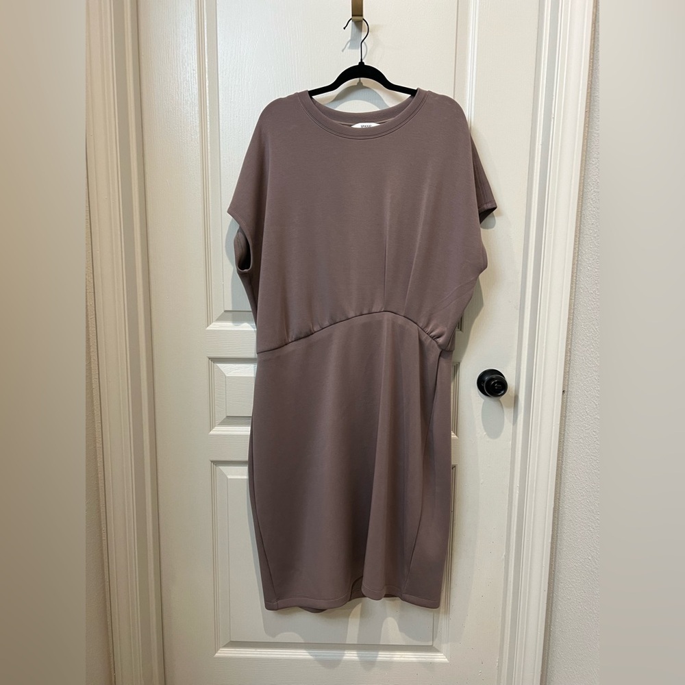 SPANX AirEssentials Modal Blend Midi Dress Mauve Taupe 2X - Picture 2 of 6